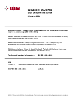 SIST EN ISO 6508-2:2024 - Page 1 preview