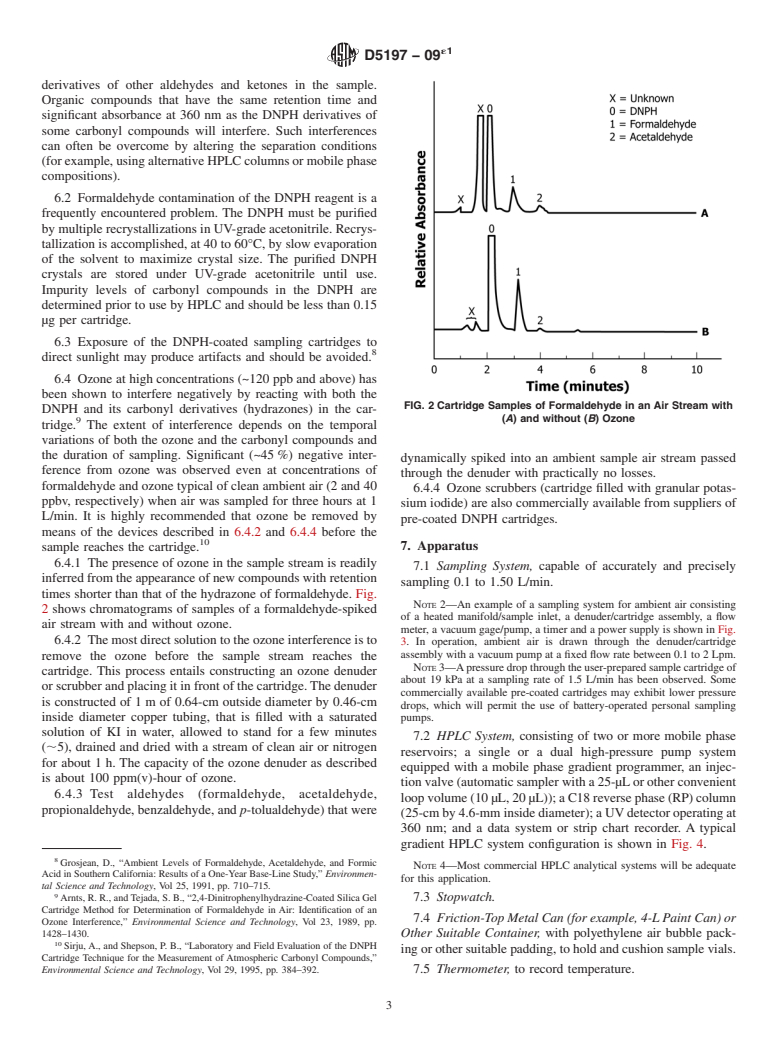 ASTM D5197-09e1 - Standard Test Method for Determination of Formaldehyde and Other Carbonyl Compounds in Air (Active Sampler Methodology)