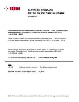 EN ISO 8437-1:2021/oprA1:2022 - Page 1 preview