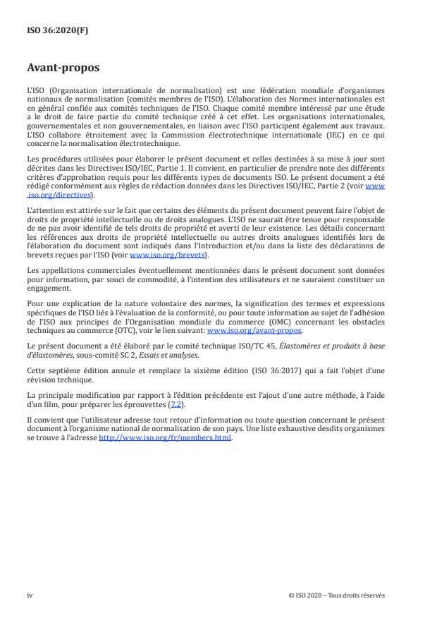 ISO 36:2020 ISO 36:2020 - Caoutchouc vulcanisé ou thermoplastique -- Détermination de l'adhérence aux textiles - Page 4 preview