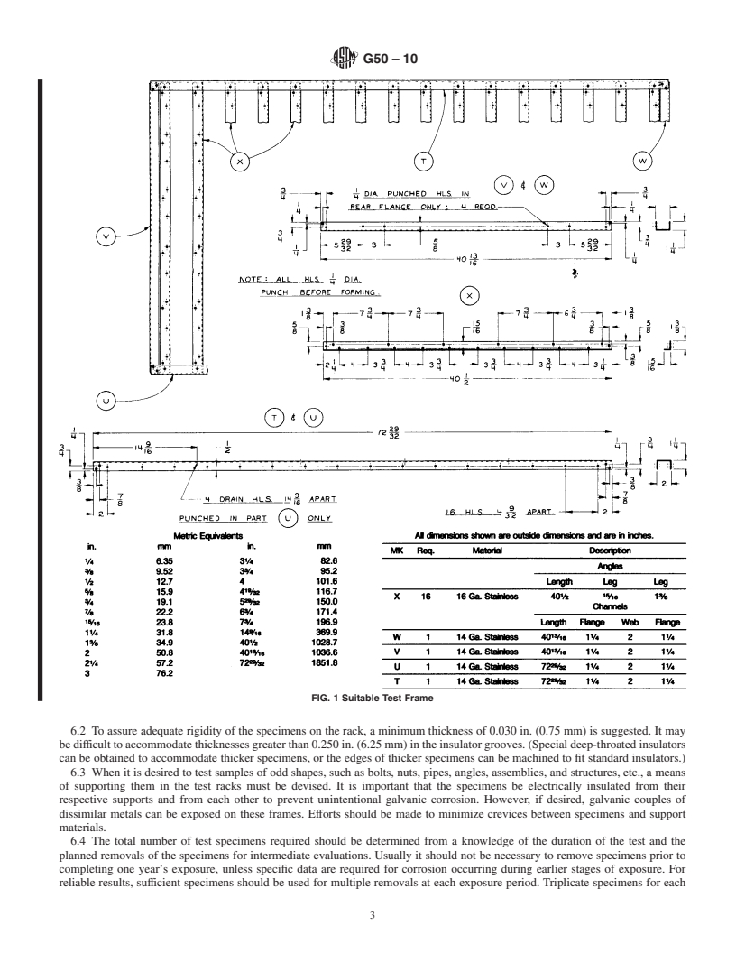 REDLINE ASTM G50-10 - Standard Practice for Conducting Atmospheric Corrosion Tests on Metals