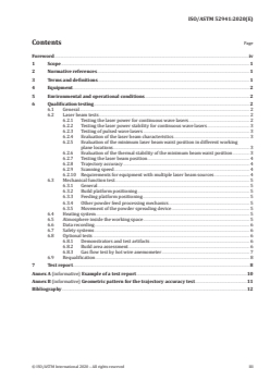 ISO/ASTM 52941:2020 ISO/ASTM 52941:2020 - Additive manufacturing — System performance and reliability — Acceptance tests for laser metal powder-bed fusion machines for metallic materials for aerospace application
Released:11/16/2020 - Page 3 preview