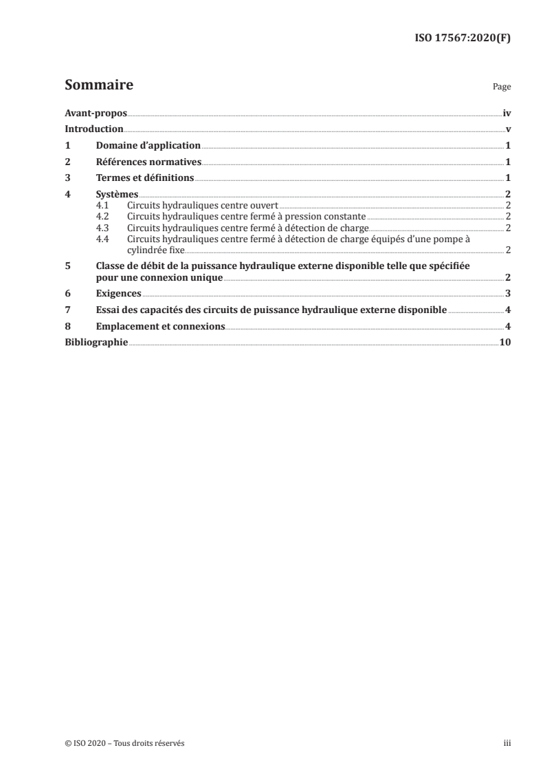 ISO 17567:2020 ISO 17567:2020 - Tracteurs agricoles et forestiers et instruments — Puissance hydraulique externe disponible
Released:8/5/2020