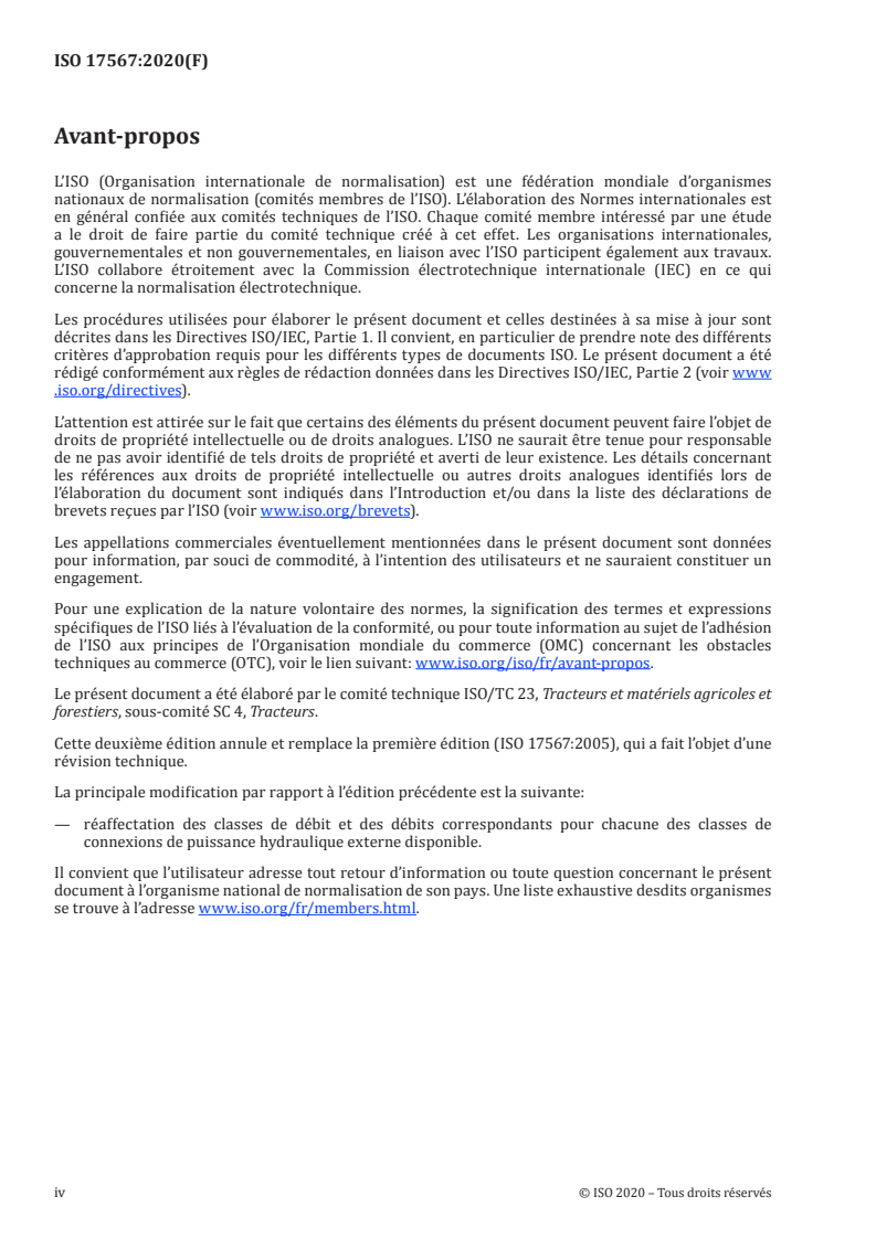 ISO 17567:2020 ISO 17567:2020 - Tracteurs agricoles et forestiers et instruments — Puissance hydraulique externe disponible
Released:8/5/2020 - Page 4 preview
