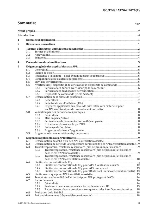 ISO/FDIS 17420-2 - Appareils de protection respiratoire -- Exigences de performances