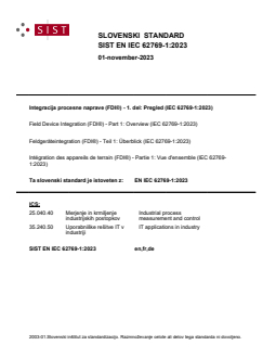 EN IEC 62769-1:2023 - BARVE - Page 1 preview