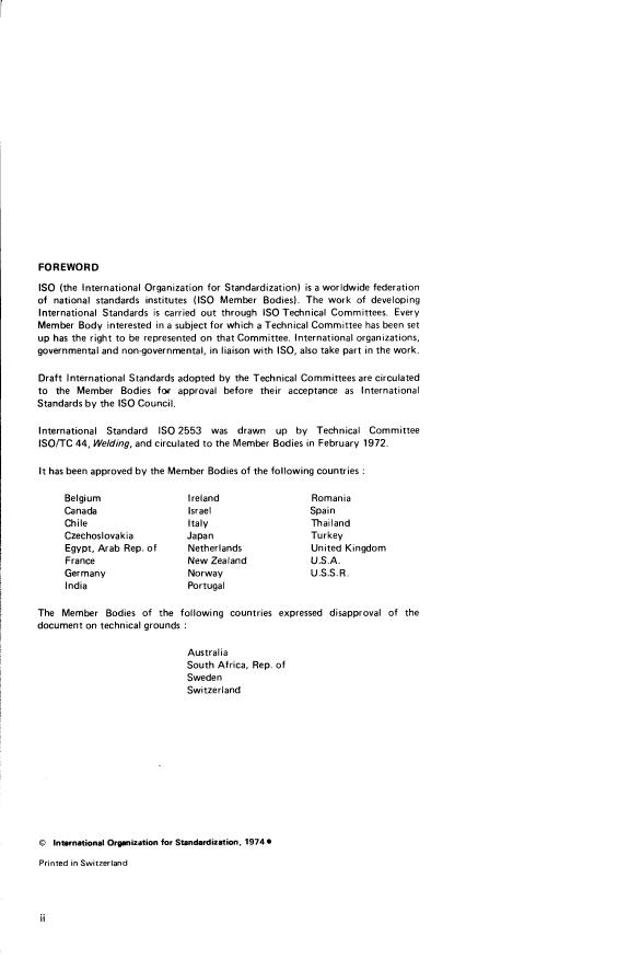 ISO 2553:1974 ISO 2553:1974 - Welds -- Symbolic representation on drawings - Page 2 preview
