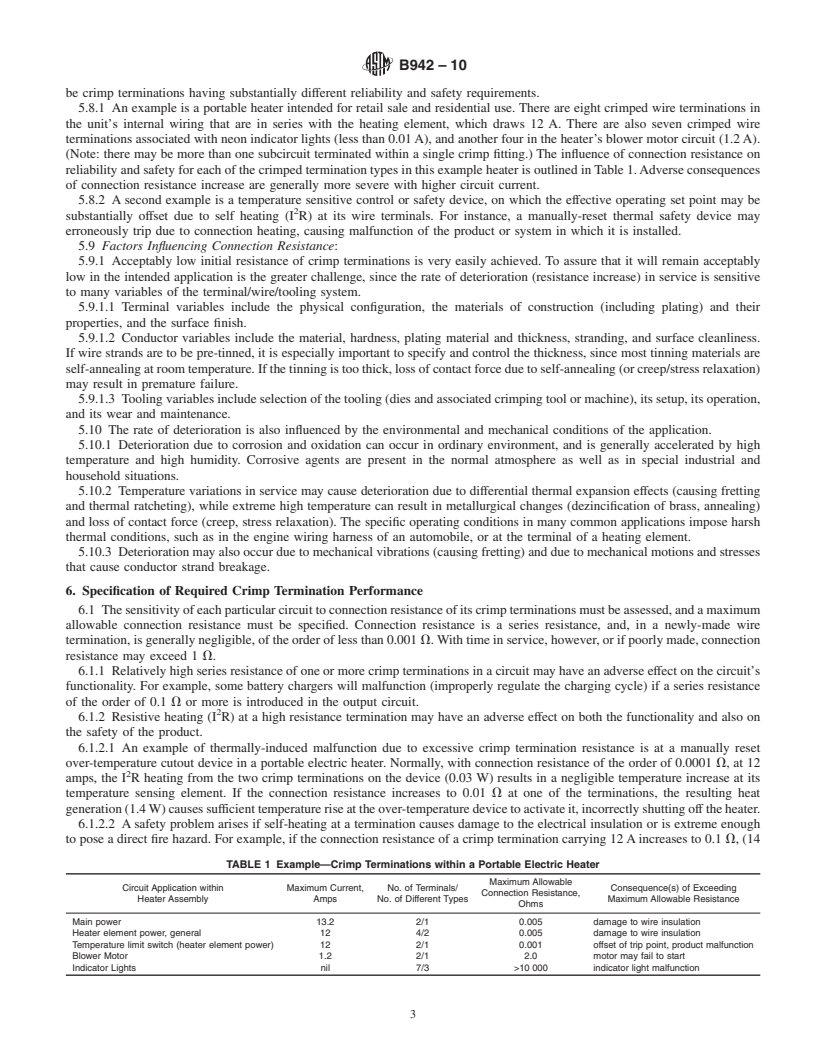 REDLINE ASTM B942-10 - Standard Guide for Specification and Quality Assurance for the Electrical Contact Performance of Crimped Wire Terminations