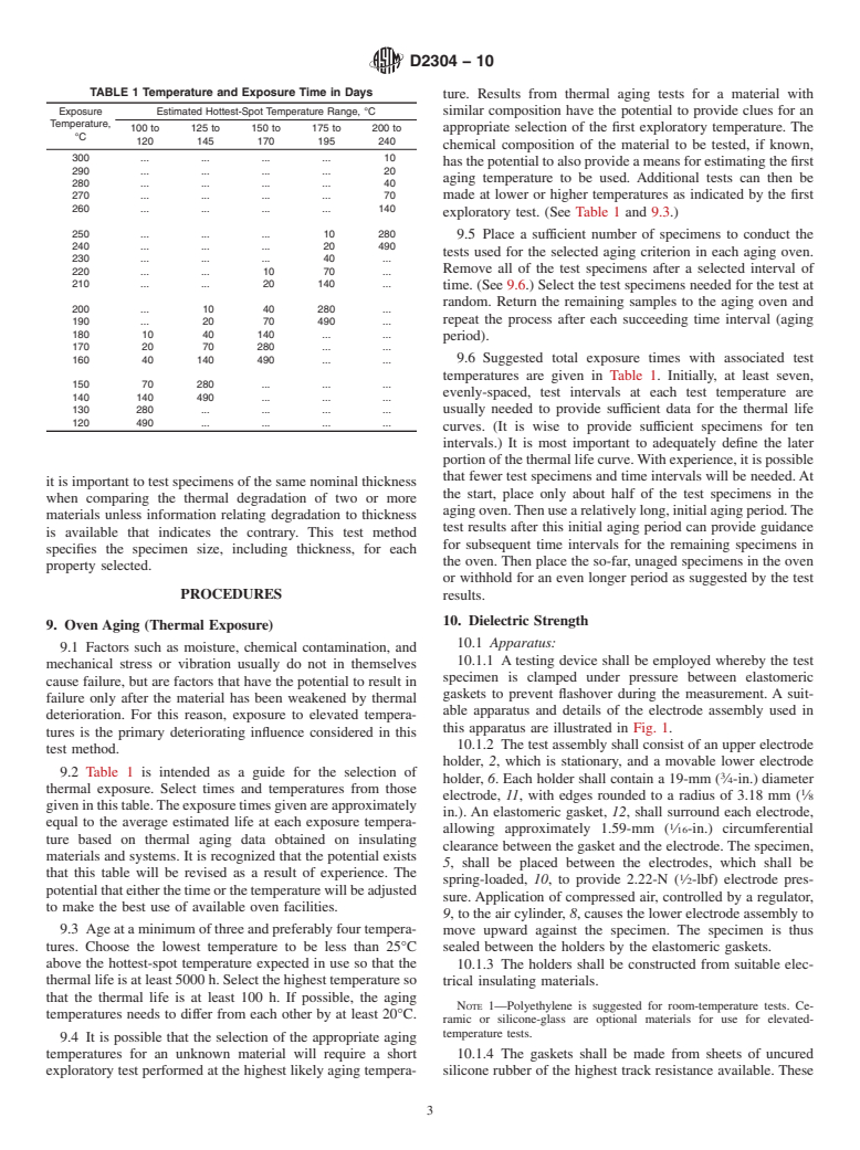 ASTM D2304-10 - Standard Test Method for Thermal Endurance of Rigid Electrical Insulating Materials