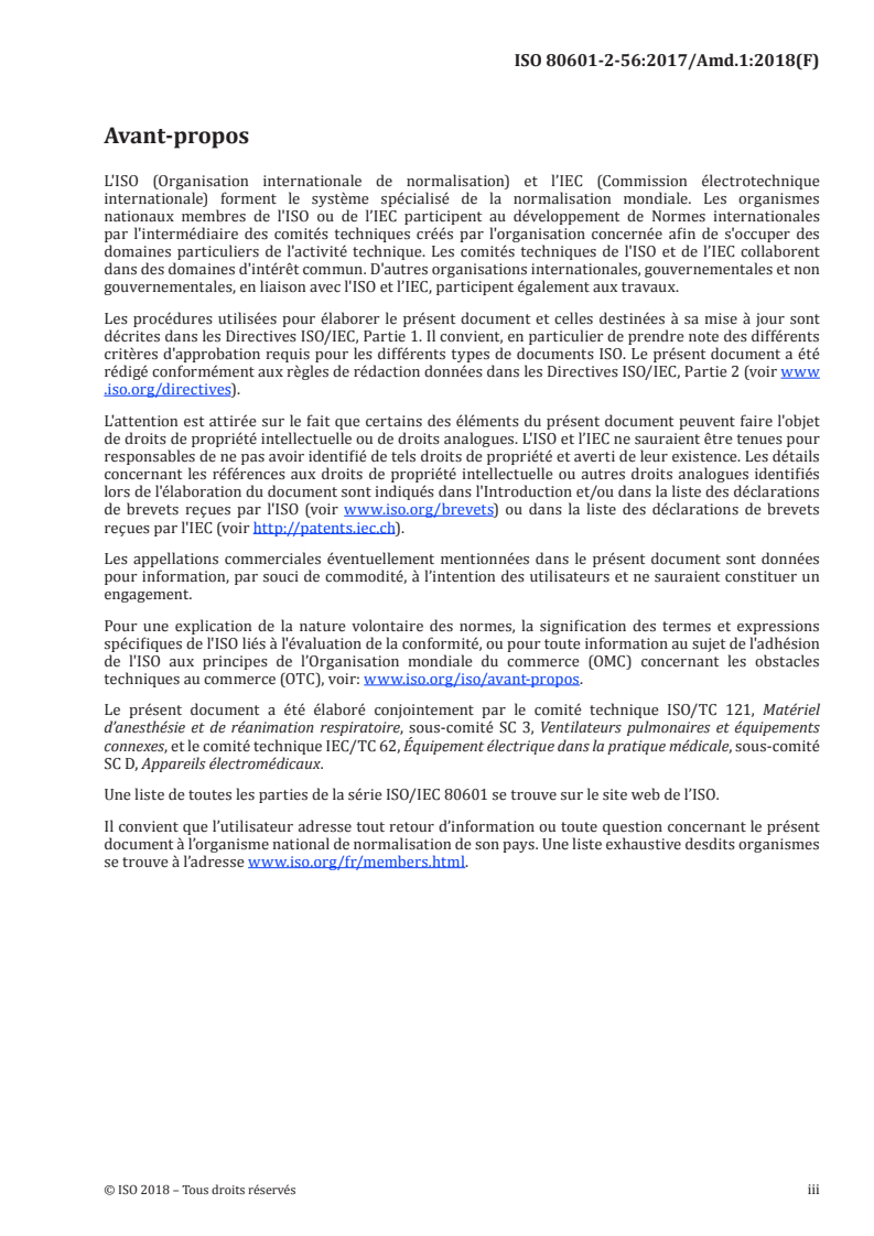 ISO 80601-2-56:2017/Amd 1:2018 - Appareils électromédicaux — Partie 2-56: Exigences particulières relatives à la sécurité fondamentale et aux performances essentielles des thermomètres médicaux pour mesurer la température de corps — Amendement 1
Released:12/4/2018