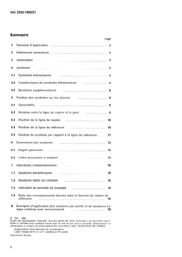 ISO 2553:1992 ISO 2553:1992 - Joints soudés et brasés -- Représentations symboliques sur les dessins - Page 2 preview