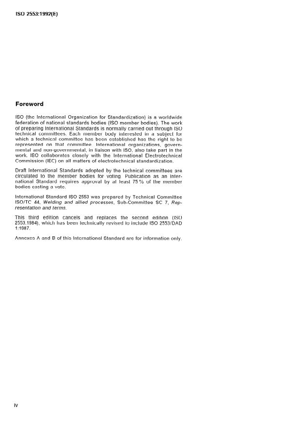 ISO 2553:1992 ISO 2553:1992 - Welded, brazed and soldered joints -- Symbolic representation on drawings - Page 4 preview