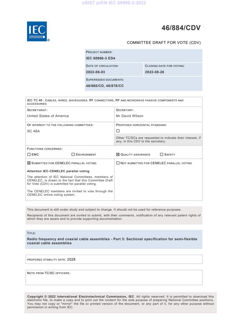 prEN IEC 60966-3:2022