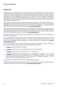 ISO 22915-8:2018 - Industrial trucks — Verification of stability — Part 8: Additional stability test for trucks operating in the special condition of stacking with mast tilted forward and load elevated
Released:9/19/2018 - Page 4 preview