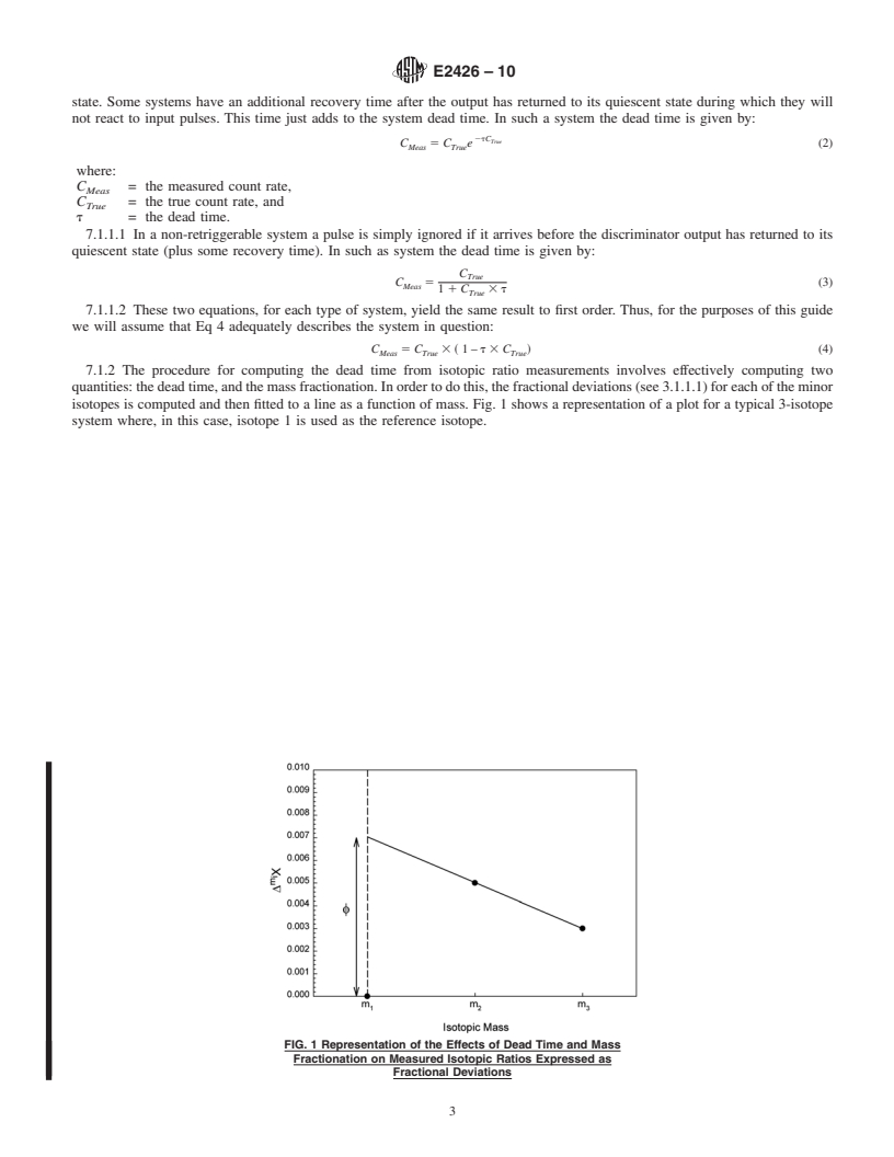 REDLINE ASTM E2426-10 - Standard Practice for Pulse Counting System Dead Time Determination by Measuring Isotopic Ratios with SIMS