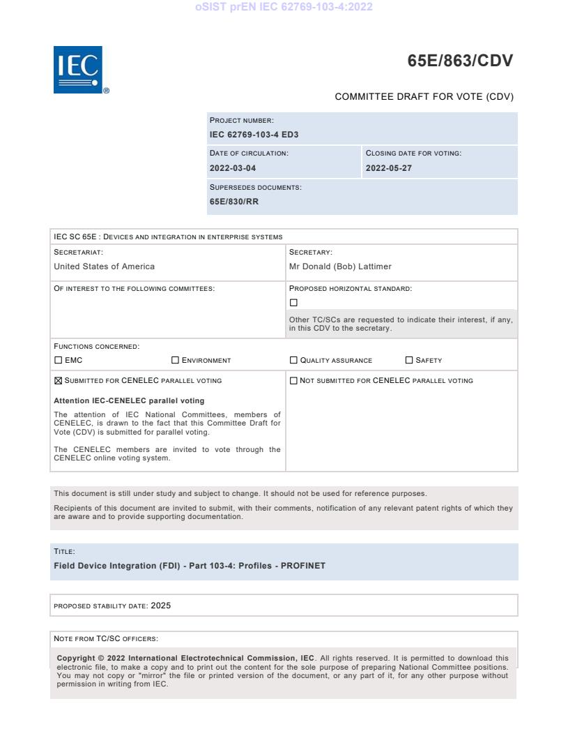 prEN IEC 62769-103-4:2022 - BARVE
