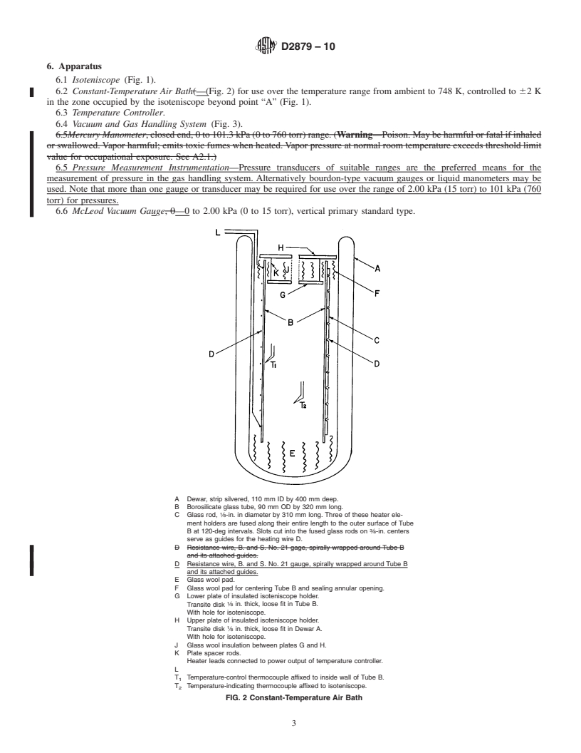 REDLINE ASTM D2879-10 - Standard Test Method for Vapor Pressure-Temperature Relationship and Initial Decomposition Temperature of Liquids by Isoteniscope