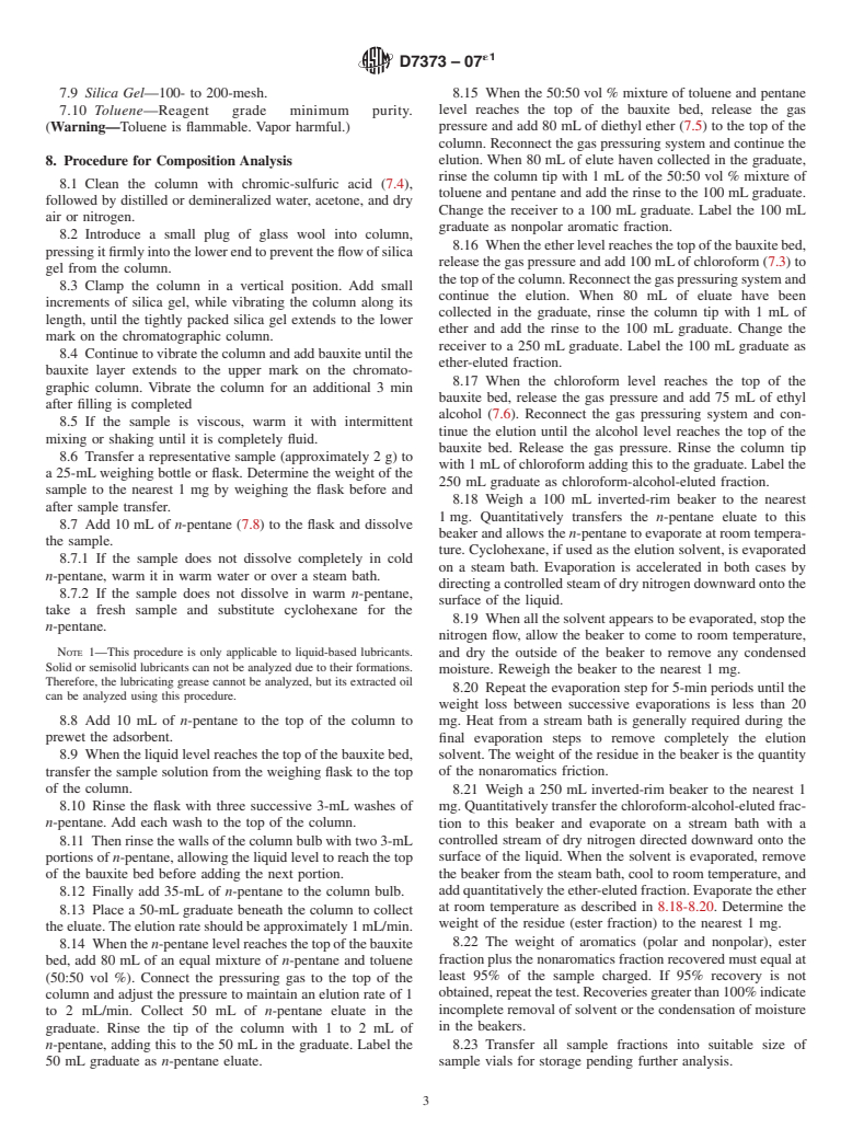 ASTM D7373-07e1 - Standard Test Method for Predicting Biodegradability of Lubricants Using a Bio-kinetic Model