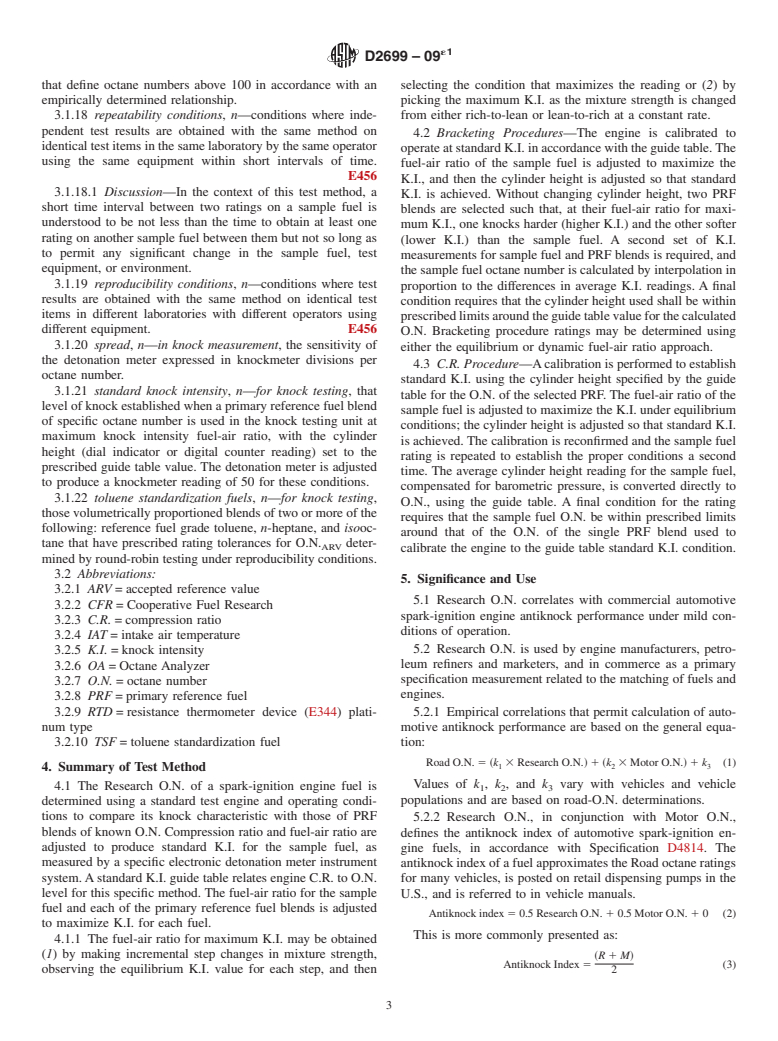 ASTM D2699-09e1 - Standard Test Method for Research Octane Number of Spark-Ignition Engine Fuel