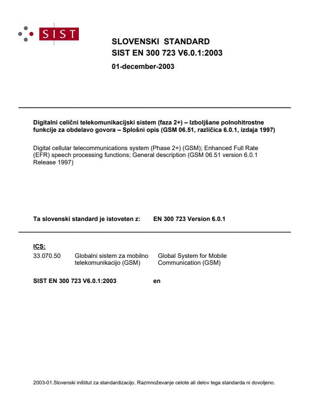 SIST EN 300 723 V6.0.1:2003