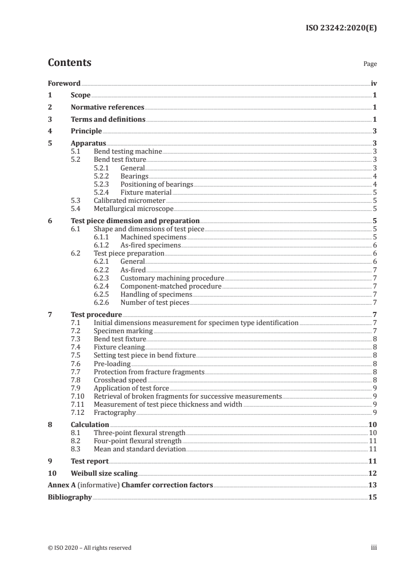 ISO 23242:2020 - Fine ceramics (advanced ceramics, advanced technical ceramics) — Test method for flexural strength of monolithic ceramic thin plates at room temperature by three-point or four-point bending
Released:2/4/2020