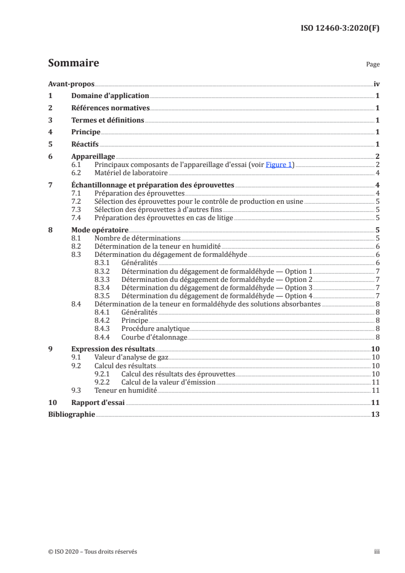 ISO 12460-3:2020 ISO 12460-3:2020 - Panneaux à base de bois — Détermination du dégagement de formaldéhyde — Partie 3: Méthode d'analyse de gaz
Released:10/21/2020 - Page 3 preview