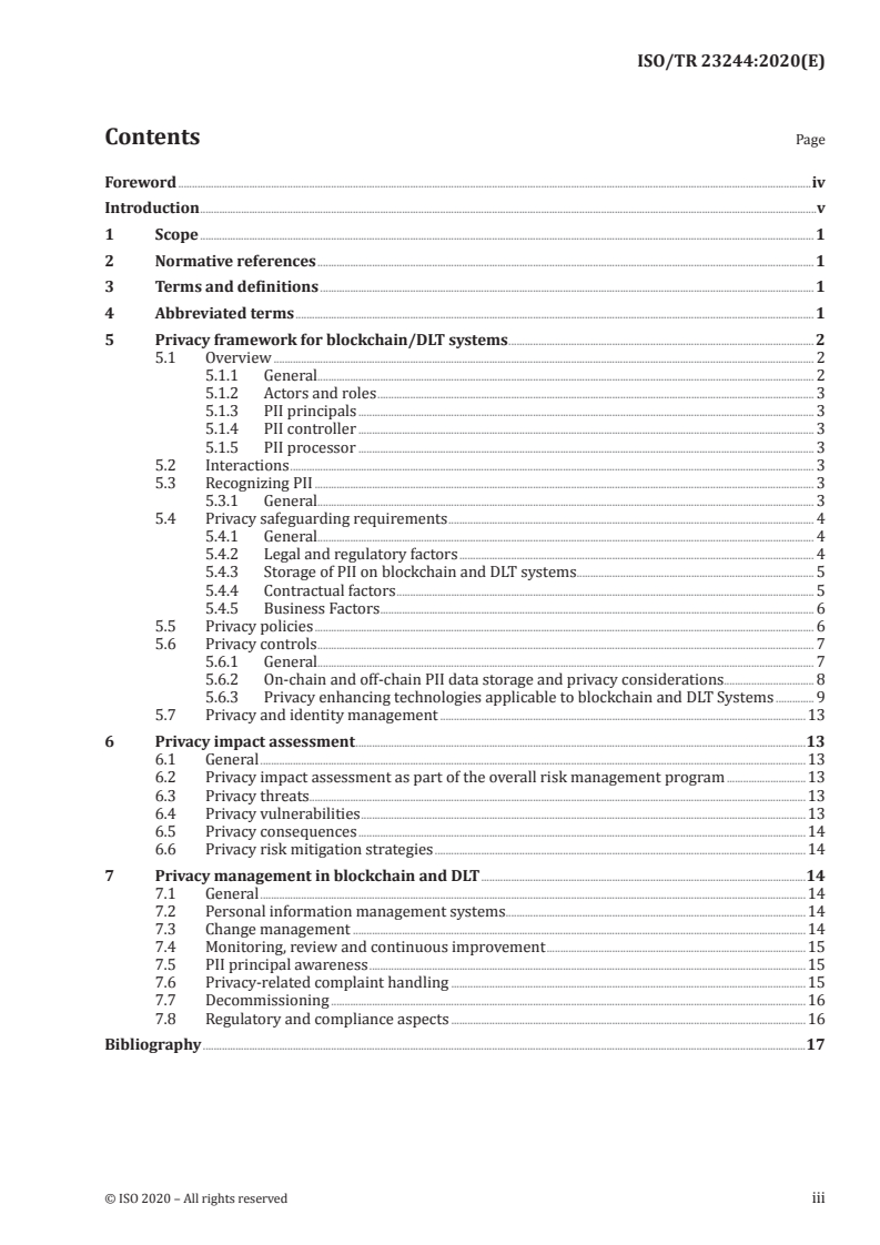 ISO/TR 23244:2020 - Blockchain and distributed ledger technologies — Privacy and personally identifiable information protection considerations
Released:5/7/2020