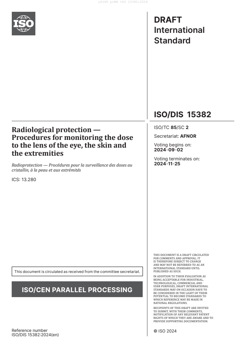 prEN ISO 15382:2024 - BARVE