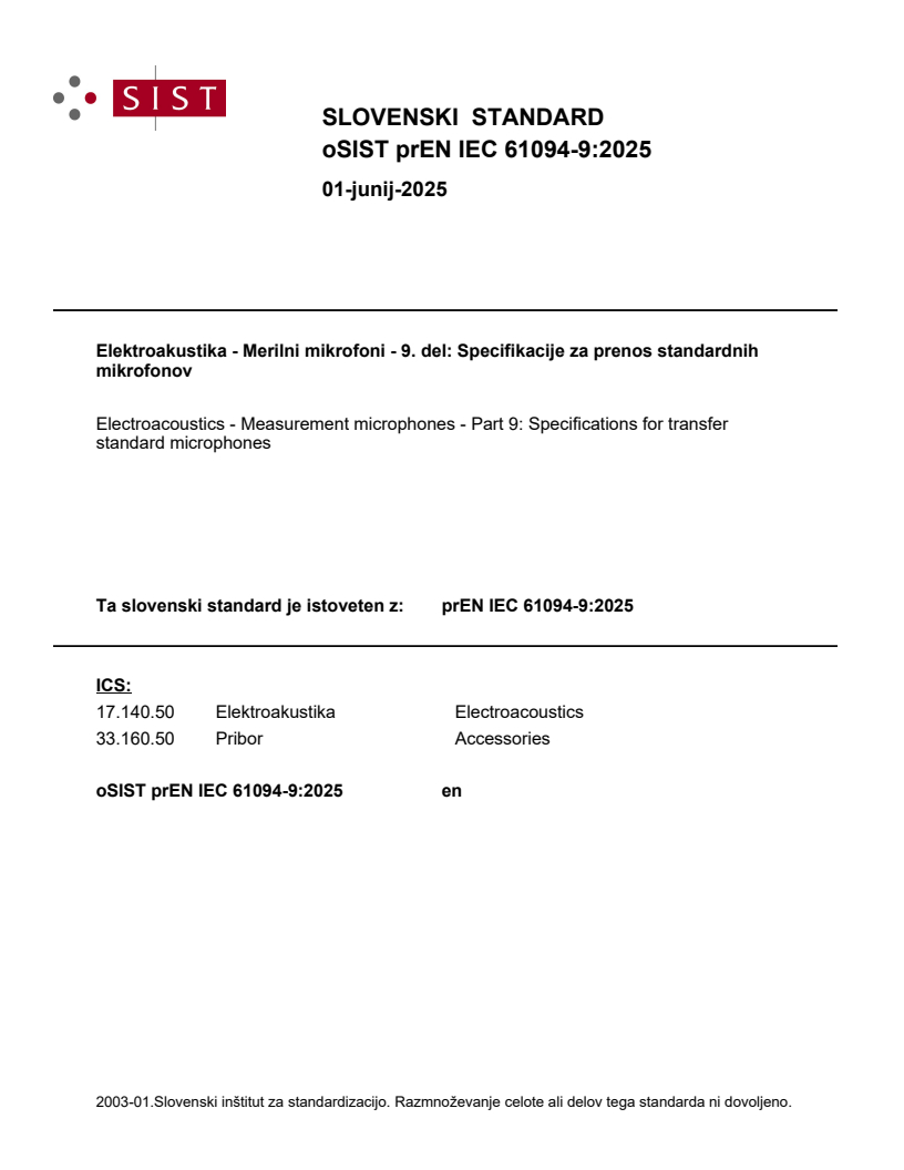 prEN IEC 61094-9:2025