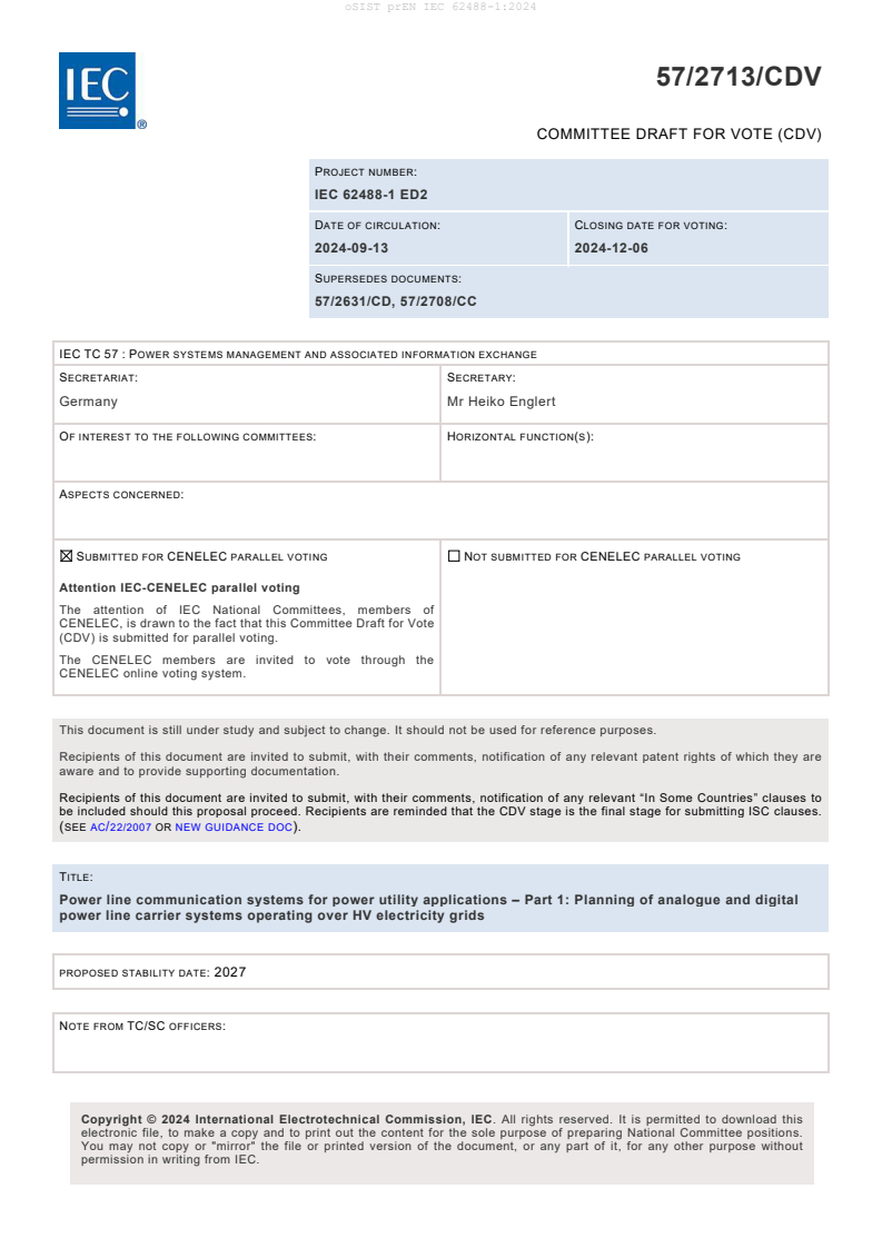 prEN IEC 62488-1:2024 - BARVE