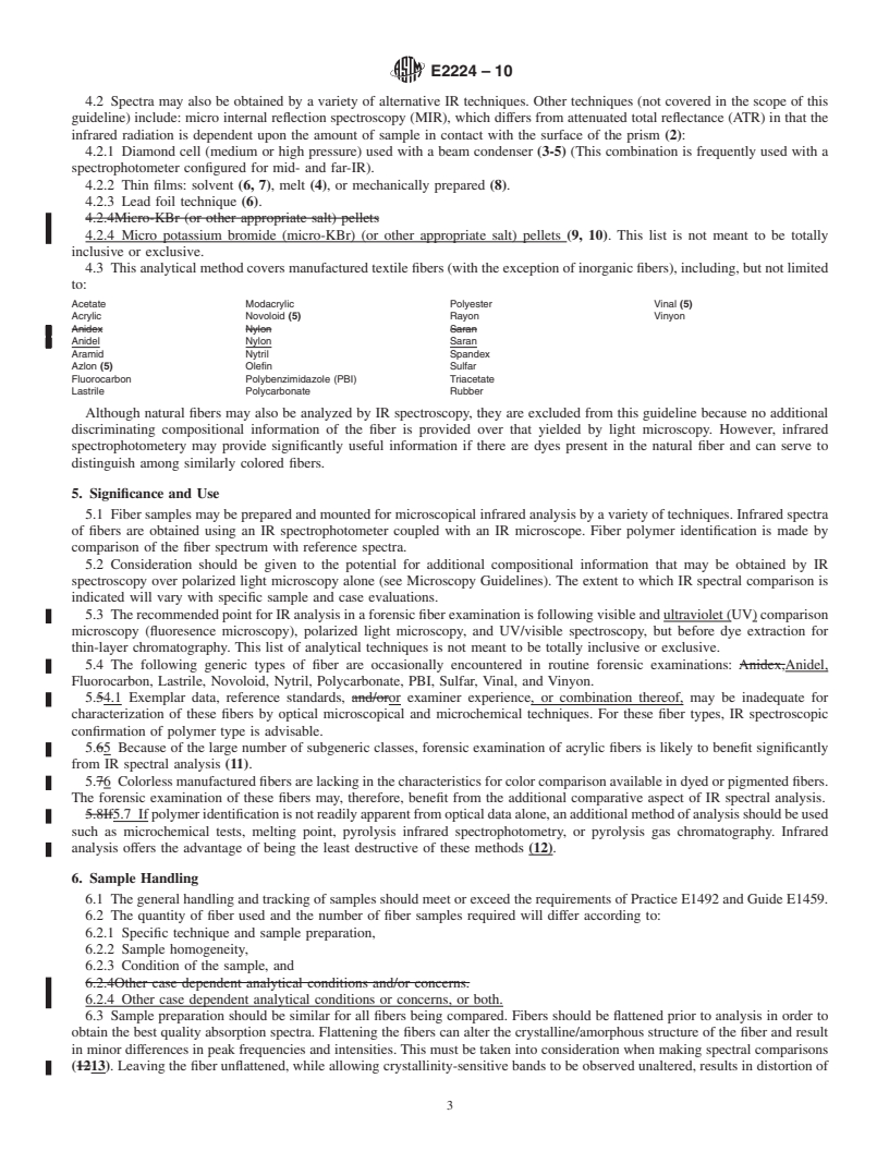 REDLINE ASTM E2224-10 - Standard Guide for Forensic Analysis of Fibers by Infrared Spectroscopy