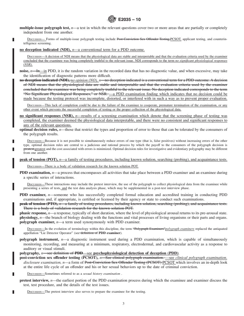 REDLINE ASTM E2035-10 - Standard Terminology Relating to Forensic Psychophysiology