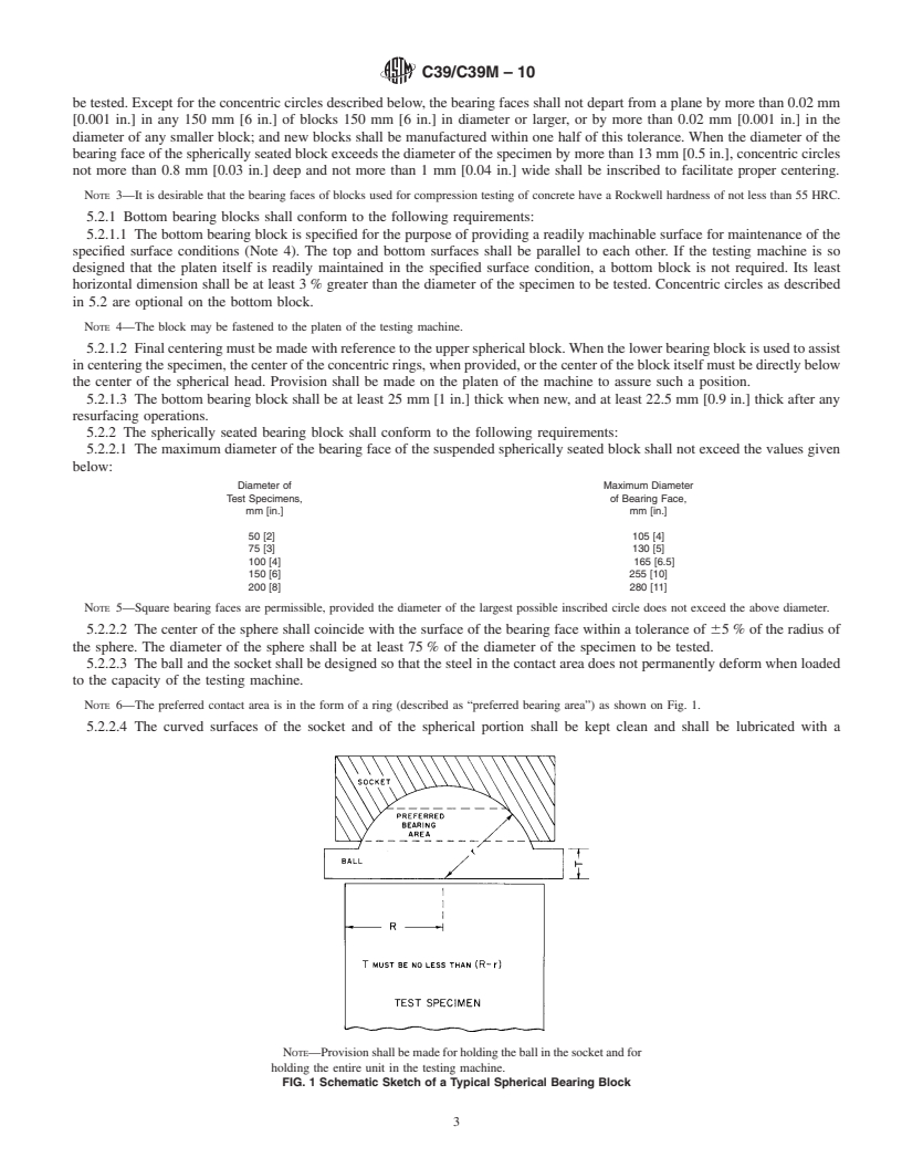 REDLINE ASTM C39/C39M-10 - Standard Test Method for  Compressive Strength of Cylindrical Concrete Specimens