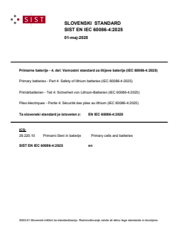 EN IEC 60086-4:2025 - BARVE - Page 1 preview