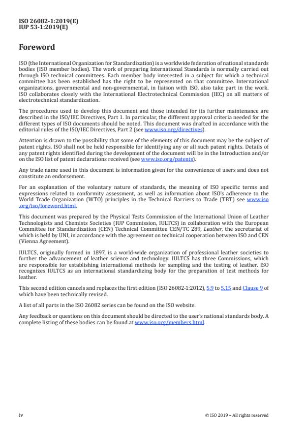 ISO 26082-1:2019 ISO 26082-1:2019 - Leather -- Physical and mechanical test methods for the determination of soiling - Page 4 preview
