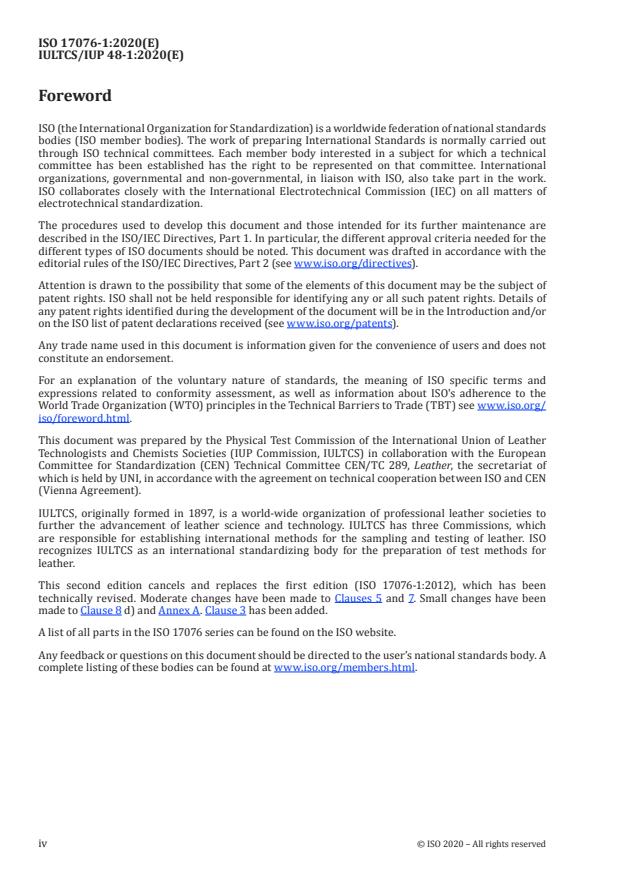 ISO 17076-1:2020 ISO 17076-1:2020 - Leather -- Determination of abrasion resistance - Page 4 preview