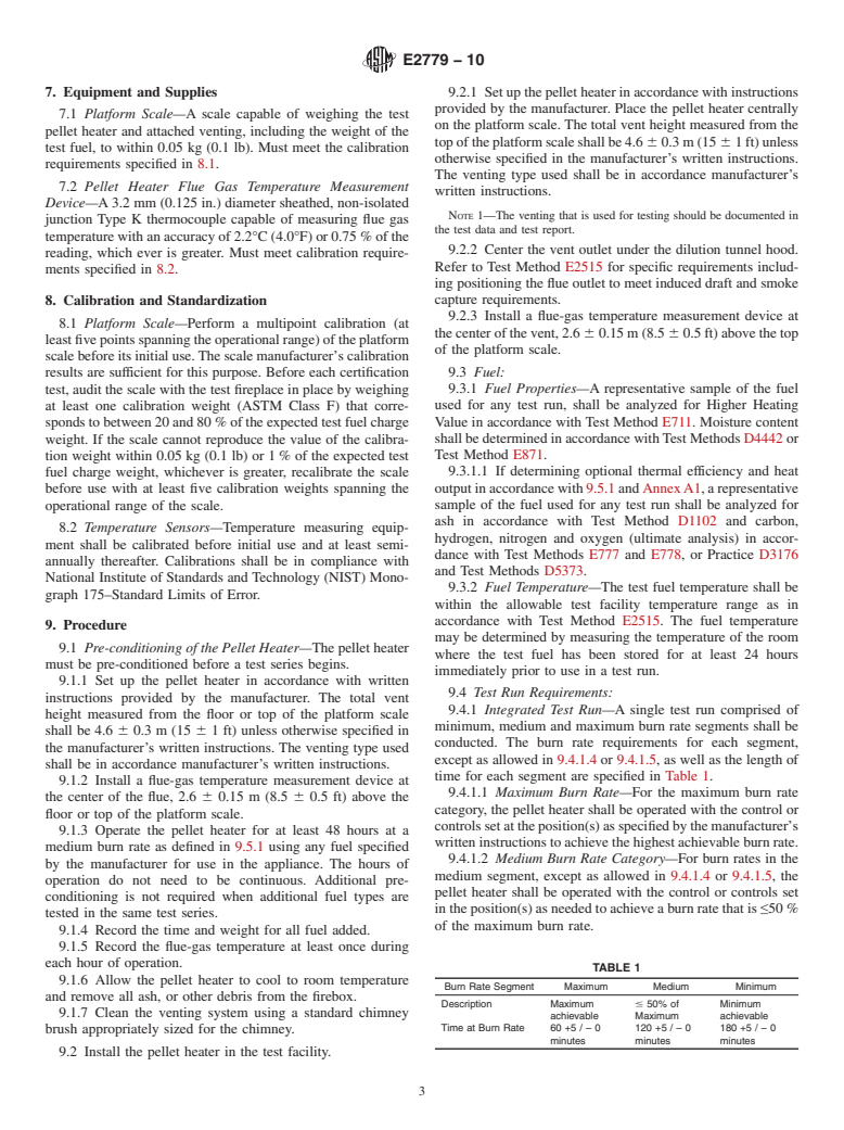 ASTM E2779-10 - Standard Test Method for Determining Particulate Matter Emissions from Pellet Heaters