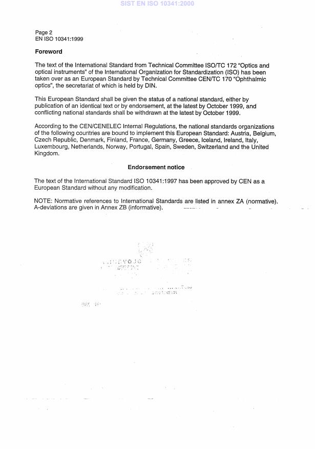 EN ISO 10341:1999 EN ISO 10341:2000 - Page 4 preview