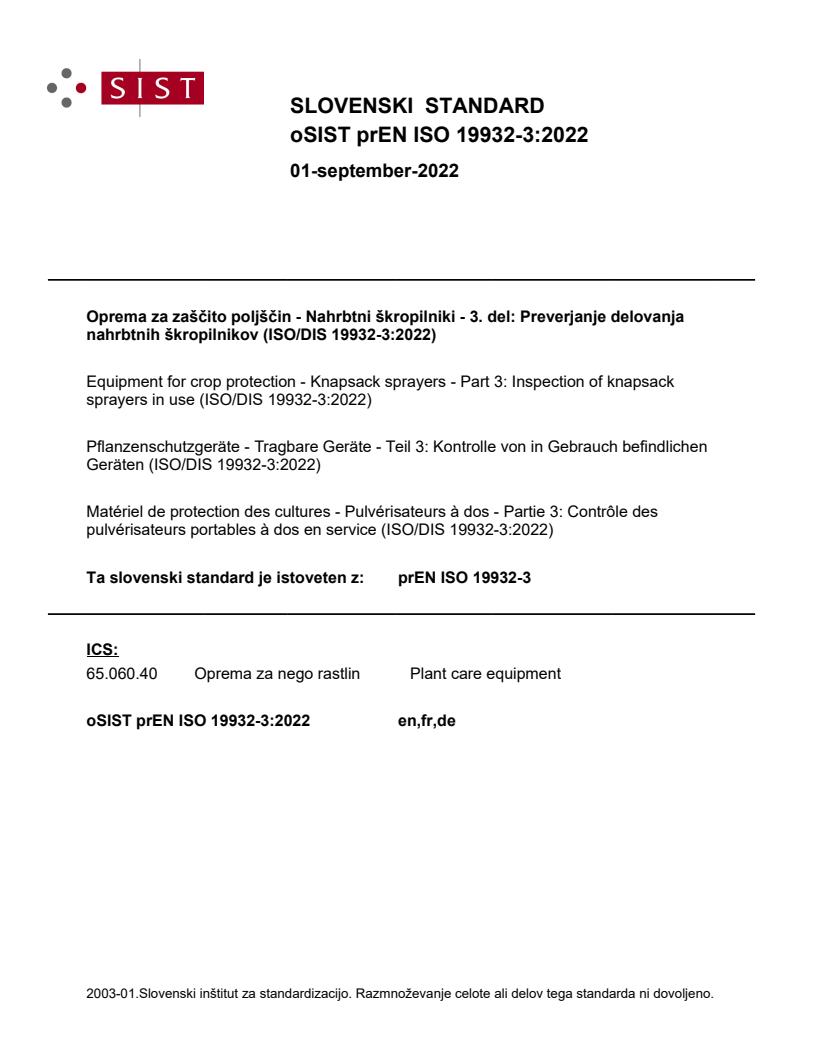 prEN ISO 19932-3:2022
