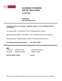 EN 13523-14:2023 EN 13523-14:2023 - Page 1 preview