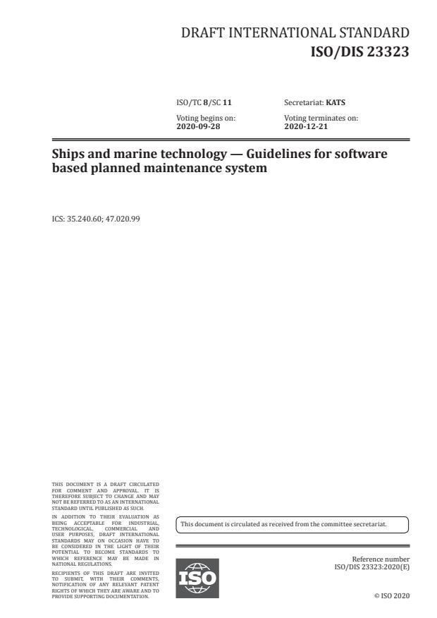 ISO/DIS 23323