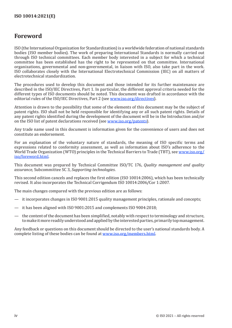 SIST ISO 10014:2021 ISO 10014:2021 - Quality management systems — Managing an organization for quality results — Guidance for realizing financial and economic benefits
Released:4/20/2021 - Page 4 preview