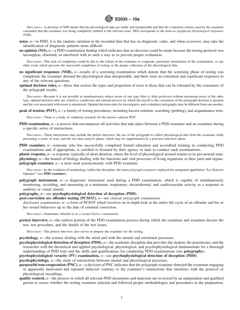 REDLINE ASTM E2035-10a - Standard Terminology Relating to Forensic Psychophysiology