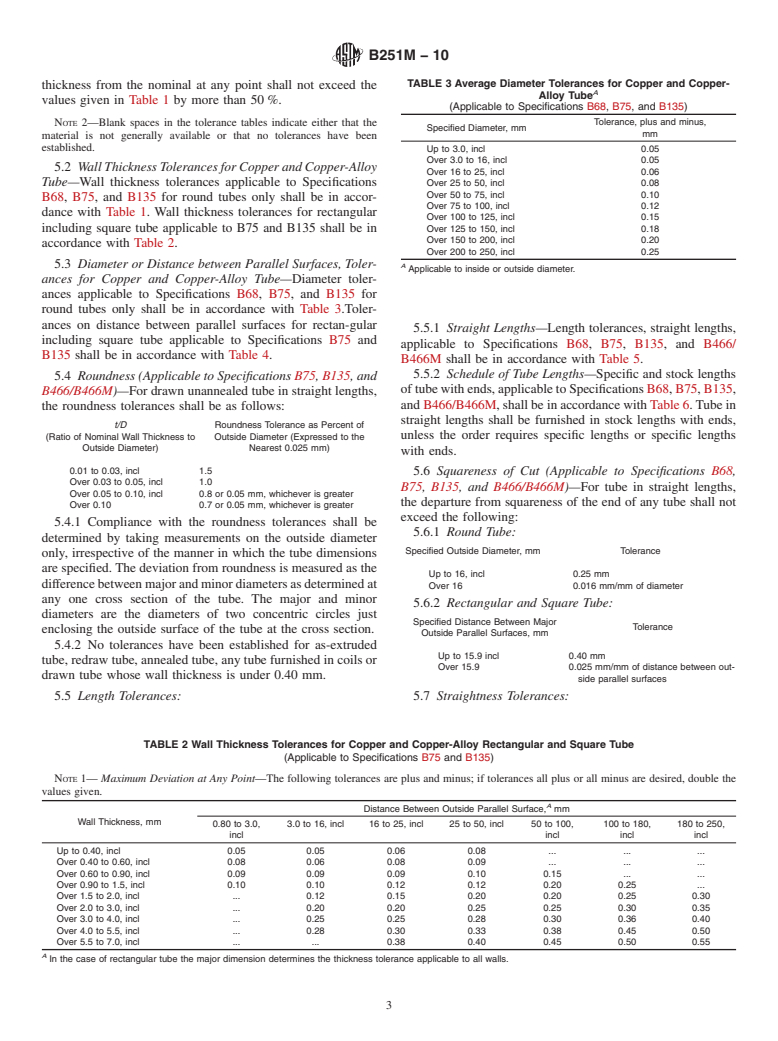 ASTM B251M-10 - Standard Specification for General Requirements for Wrought Seamless Copper and Copper-Alloy Tube [Metric] (Withdrawn 2017)