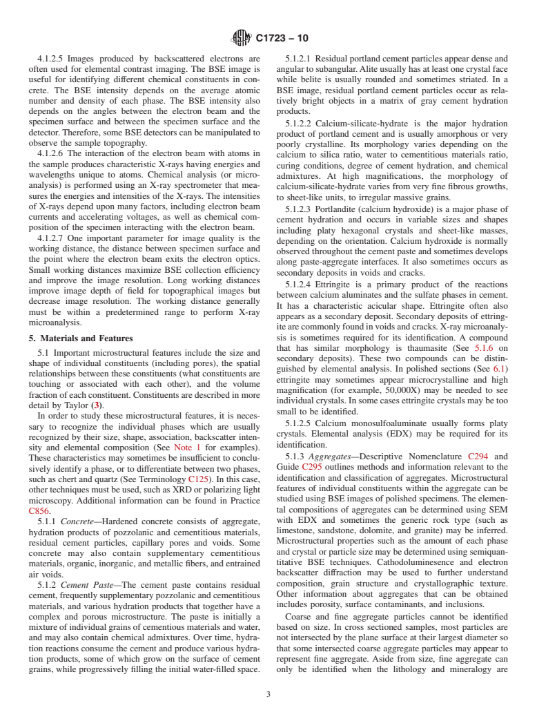 ASTM C1723-10 - Standard Guide for Examination of Hardened Concrete Using Scanning Electron Microscopy