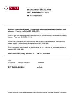 SIST EN ISO 4532:2022 - Page 1 preview
