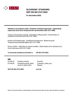 SIST EN ISO 2747:2022 - Page 1 preview