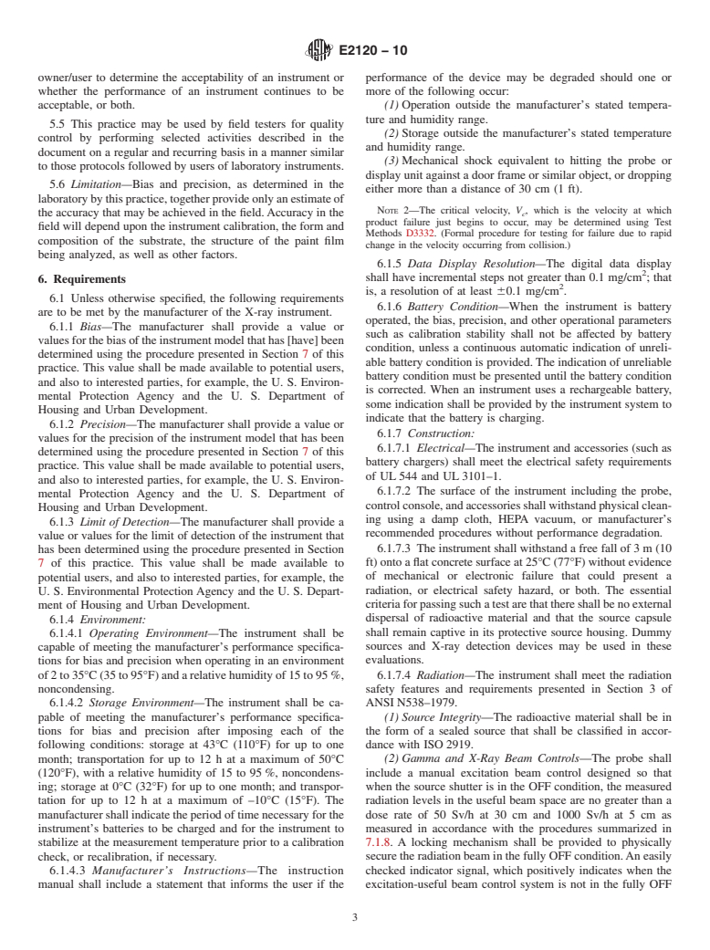 ASTM E2120-10 - Standard Practice for Performance Evaluation of the Portable X-Ray Fluorescence Spectrometer for the Measurement of Lead in Paint Films