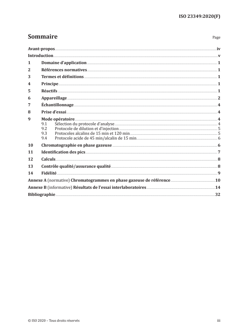 ISO 23349:2020 - Corps gras d'origines végétale et animale — Dosage des stérols et des stanols dans les aliments et les compléments alimentaires contenant des phytostérols ajoutés
Released:3/3/2020