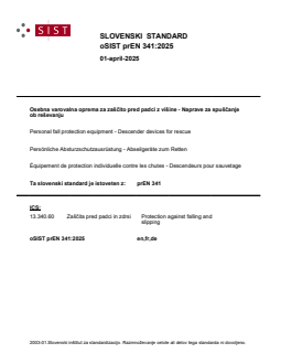 prEN 341:2025 - Page 1 preview